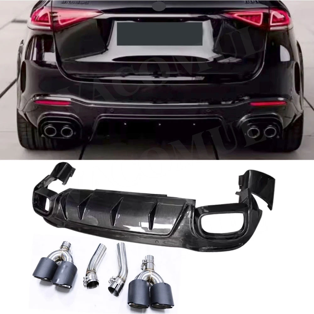 

VACOMUL для Benz GLE-Class W167 GLE63 AMG SUV 2021+ задний бампер, диффузор, спойлер с насадками для выхлопных газов, муфельный газовый вентиляционный комплект