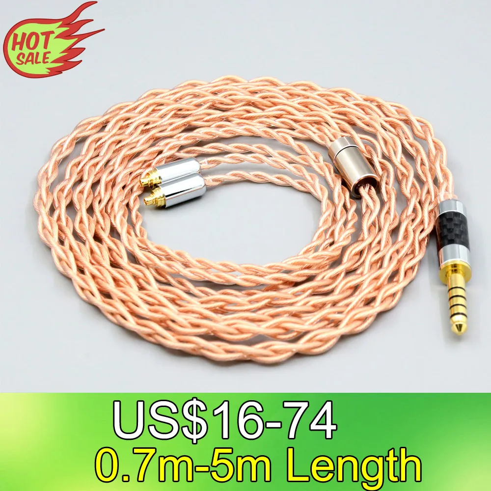 4 Core 1.7mm Litz HiFi-OFC Earphone Braided Cable For Sennheiser ie200 IE300 ie600 IE900 LN008087