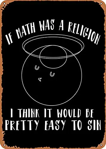 Math Teacher Mathematics Vintage Look Metal Sign Patent Art Prints Retro Gift 8x12 Inch sign