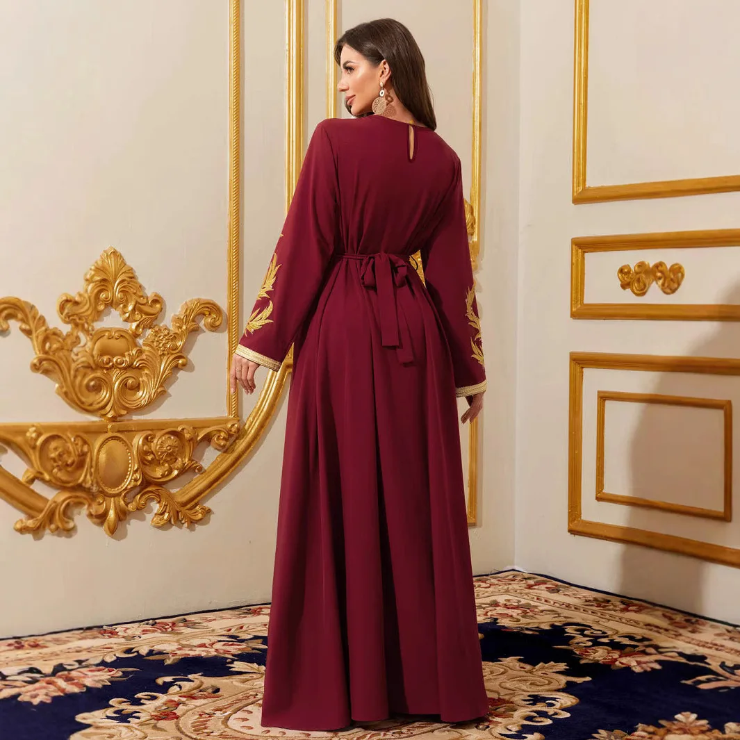 Dubai kaftan vestido feminino renda árabe manga longa moda vestido longo abaya ramadan dubai luxo islâmico elegante