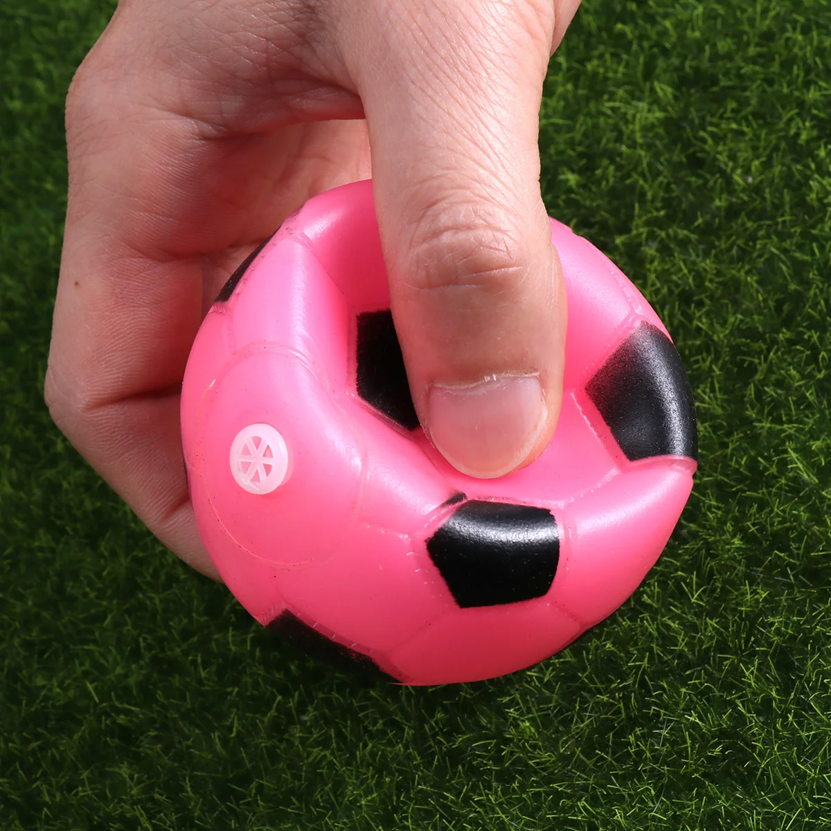 

Football Rubber Squeaky Dog Chew Bite-Resistant Sound Training Play Companion Fetch Pet Rubber Squeaker Dog Chew