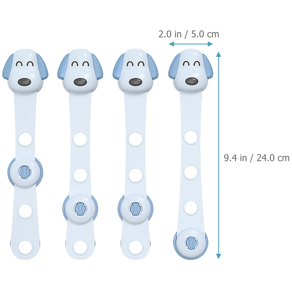 4 قطعة أقفال خزانة الطفل الطفل برهان أقفال الأدراج لاصق مزلاج السلامة لفرن الثلاجة الفريزر غسالة صحون خزائن قرصة #4