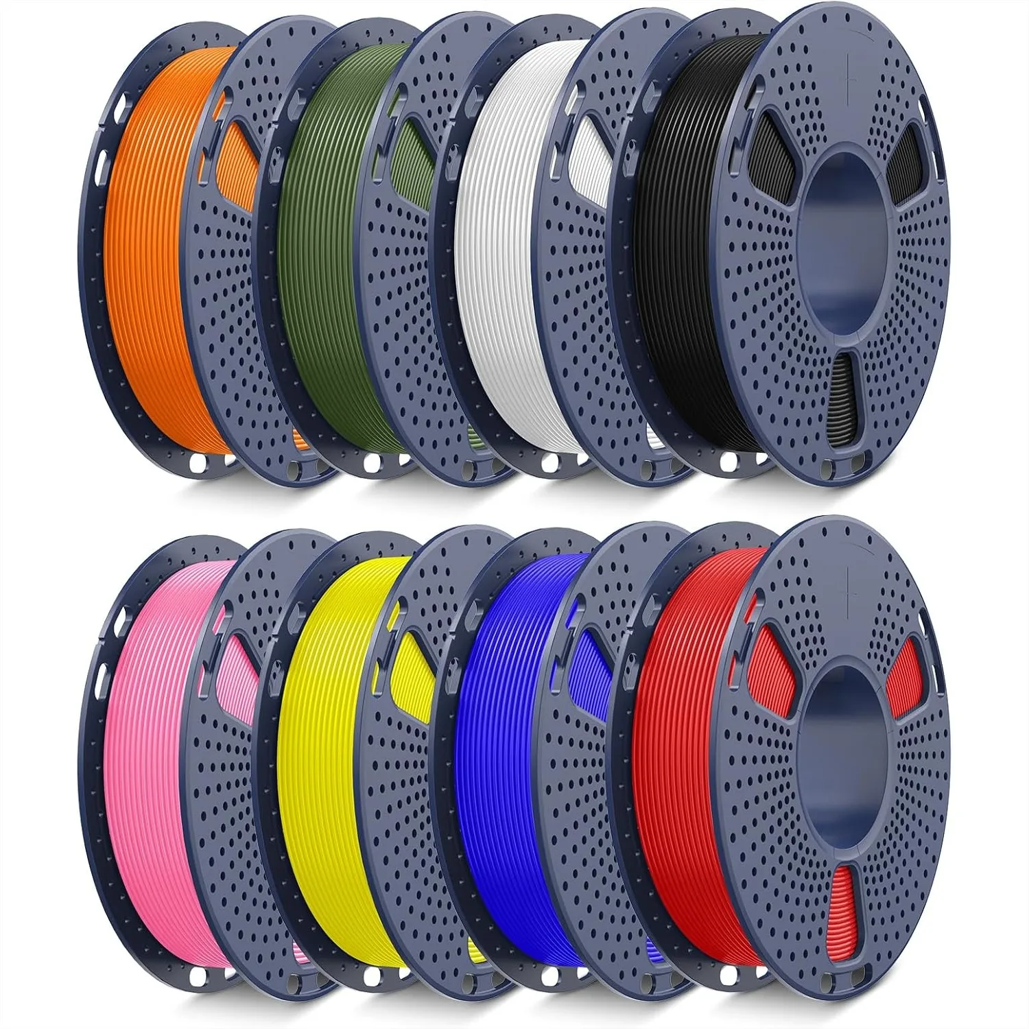 

Rapid PLA 3D Printer Filament Bundle 2KG, High Speed PLA 1.75mm 50-600mm/s, 8 Colors 250g Spools for Multi-Color Printing