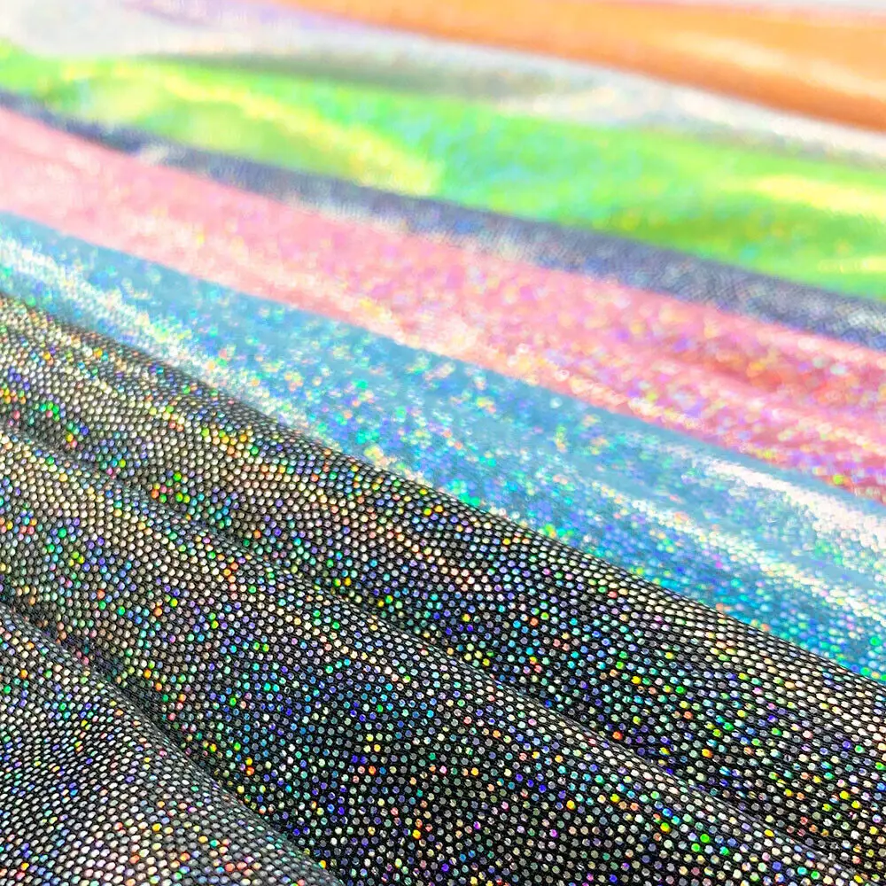 150x50cm Glitter Laser Polyester Fabric Iridescent Holographi Wedding Party Clothes Background Decor DIY Doll Costume Material