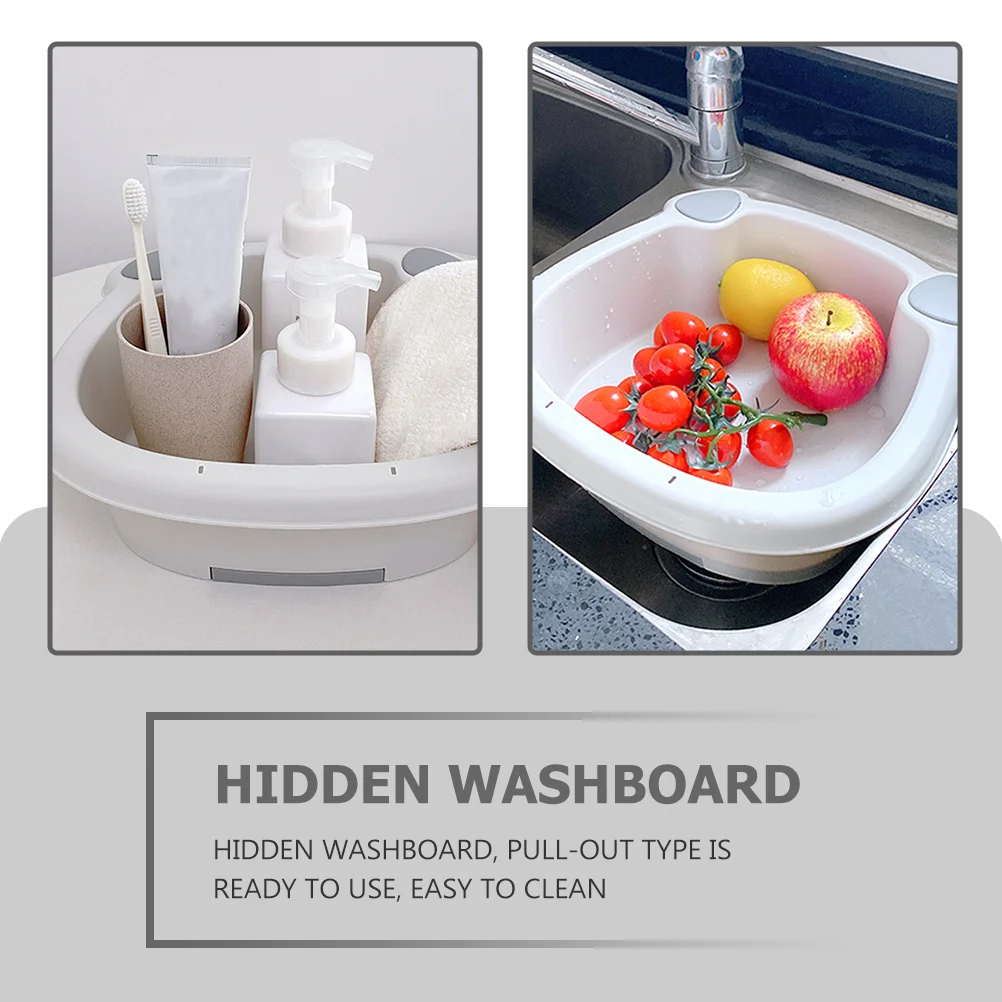 

1 set 1 Set Baby Wash Basin With Scrub Board Infant Face Foot Tub Kitchen Dishpan Camping Laundry Bucket Handwashing Soaking