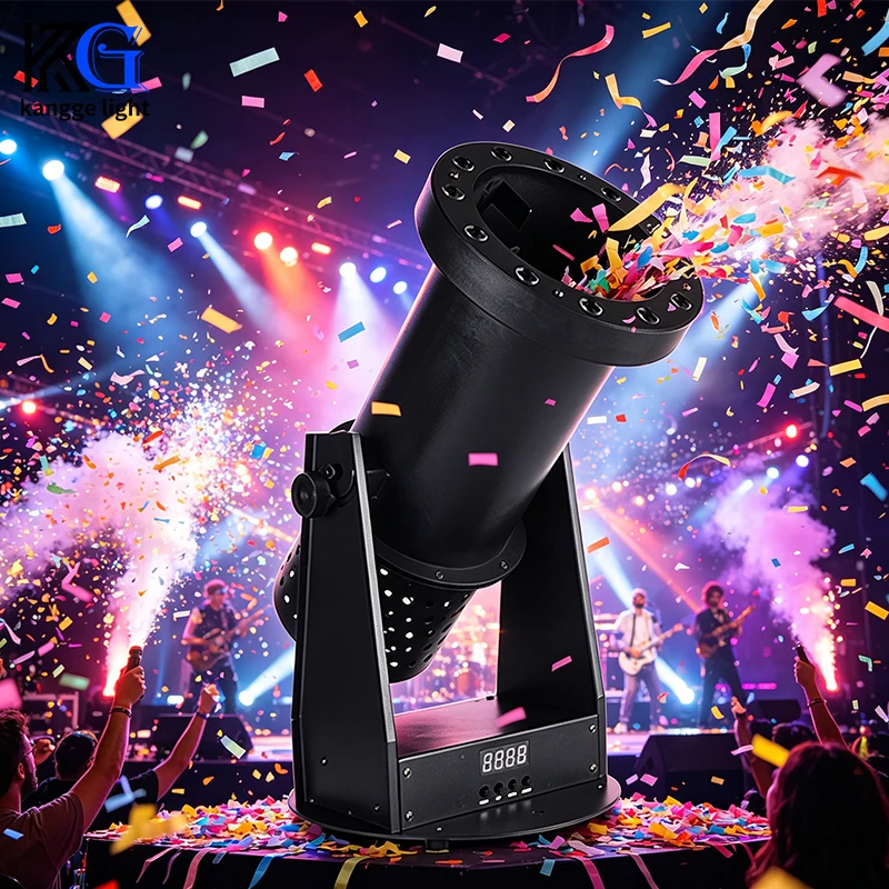 Electronic Spray Confetti Machine Remote Control Led 1500W Paper Machine Confetti Cannon Equipment for Party Stage Wedding