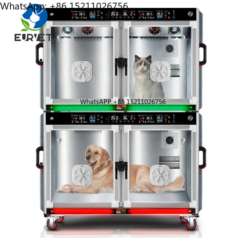 Factory Price Veterinary Hospitalization Treatment Animal ICU Pet Incubator Stainless Steel Pet ICU Cage