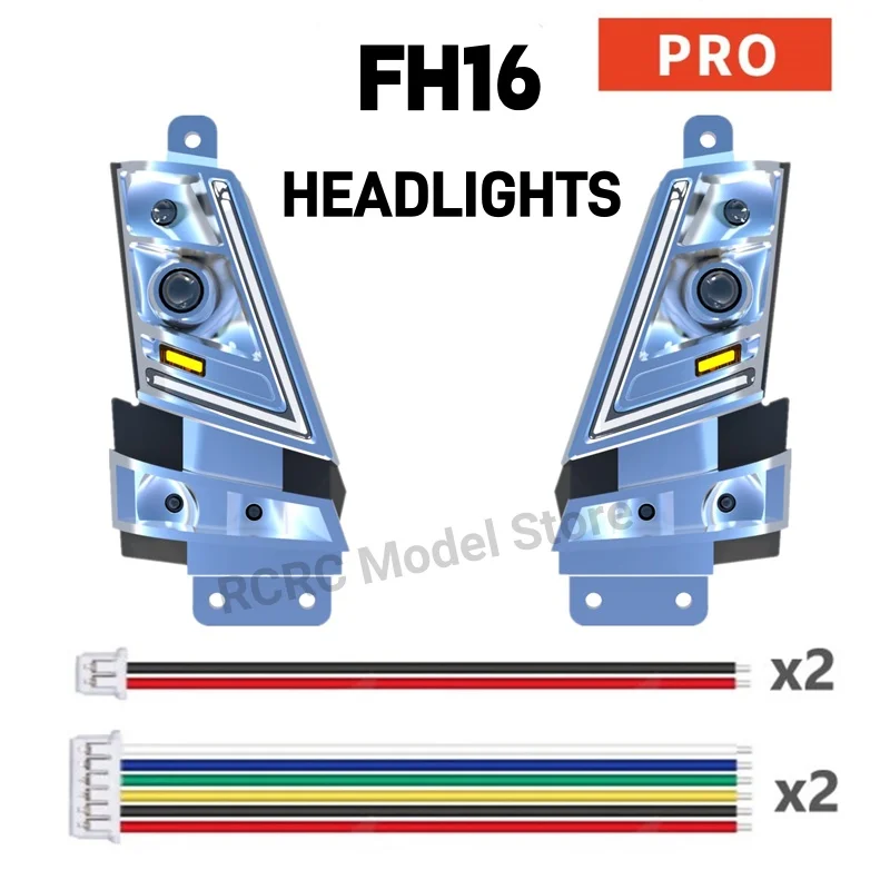 

1/14 LED 5V Headlight RC FH16 Lighting System Lamp for 1/14 Tamiya Truck FH16 XL750 56360 56362 56375 Nooxion MFC-03 M24 Parts