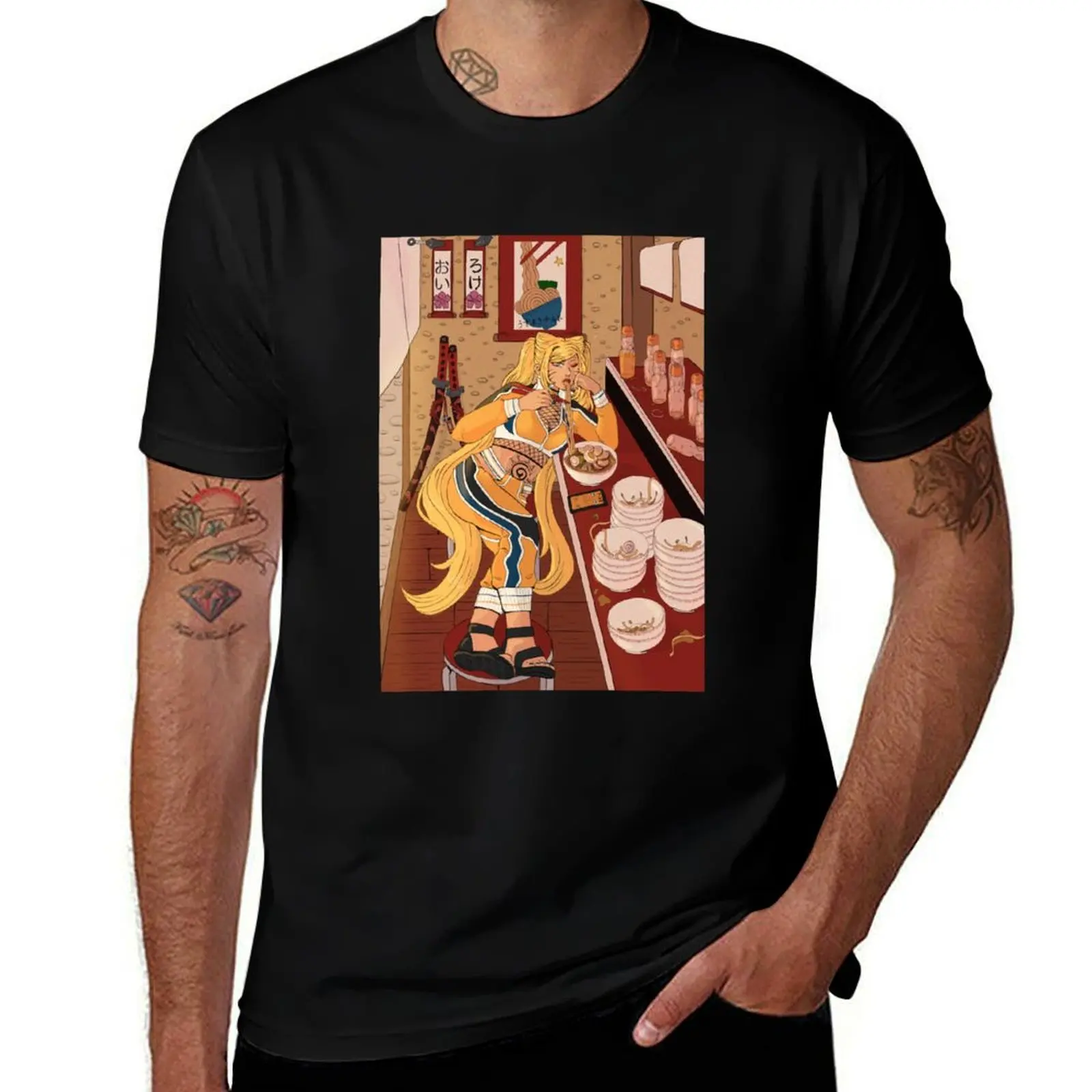 Sexy ninja ramen break T-Shirt t shirts with prints T-Shirt