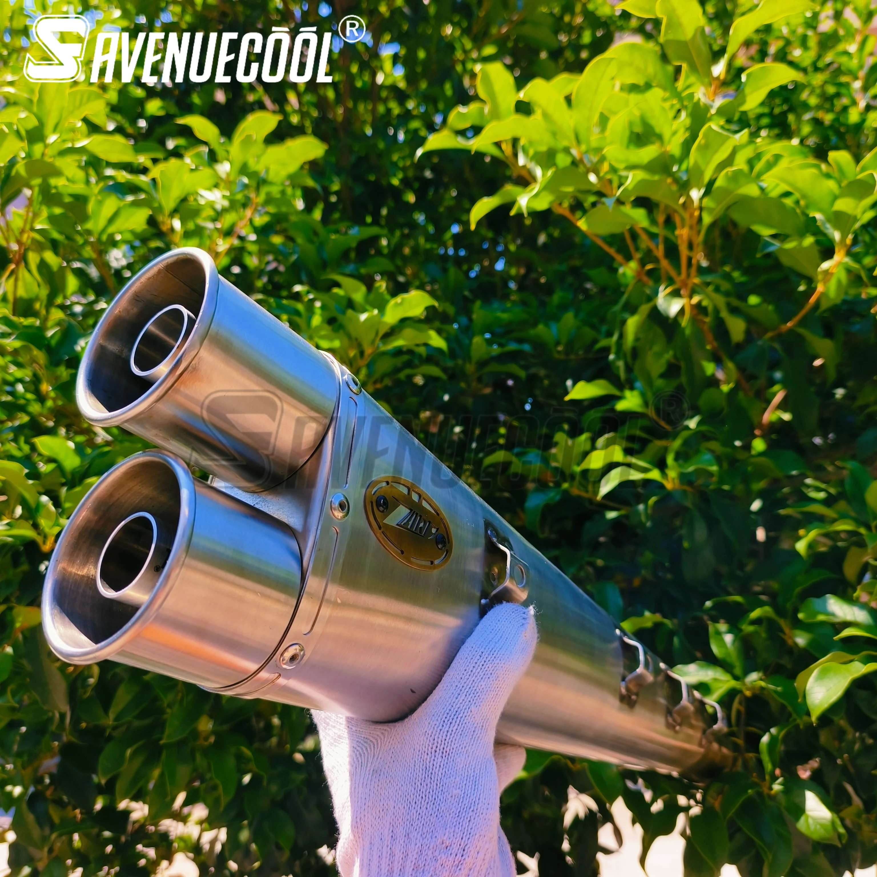 Avenuecool انتصار تشويش إذاعي 900 Zard العادم كاتم الصوت التوصيل Db القاتل الفولاذ المقاوم للصدأ كاتم الصوت التوصيل تعديل خاص #3