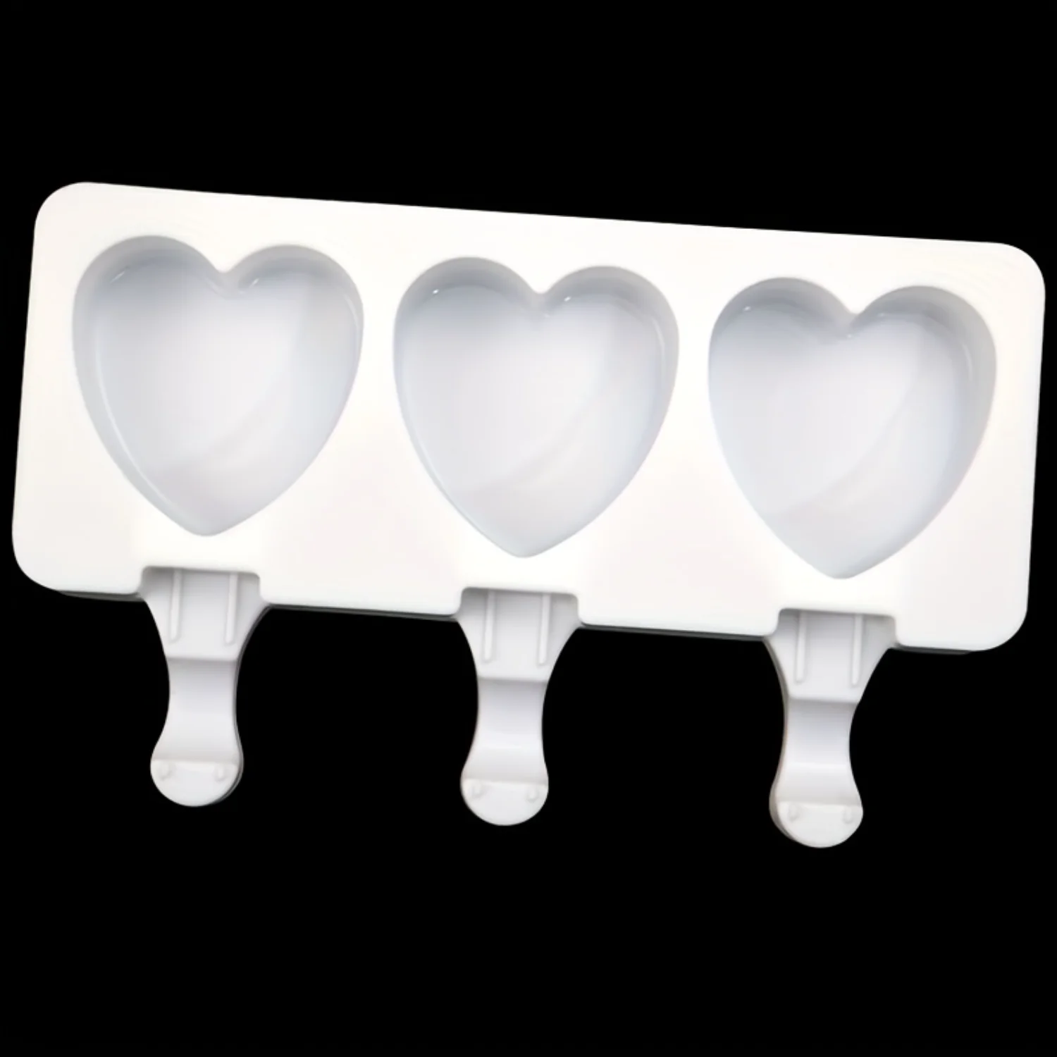 Silicone Heart-Shaped Ice Cream Mold - Perfect for Popsicles and Ice Cubes