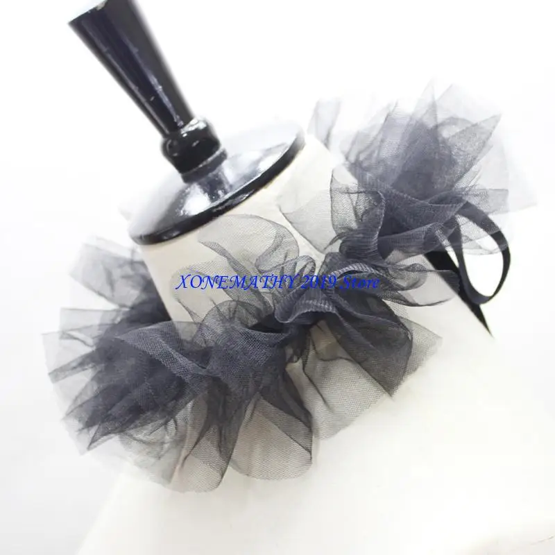 

F42F женские елизаветинские сетчатые рюши с накладным воротником в стиле Ренессанс, винтажные ерши с небольшим воротником, шаль