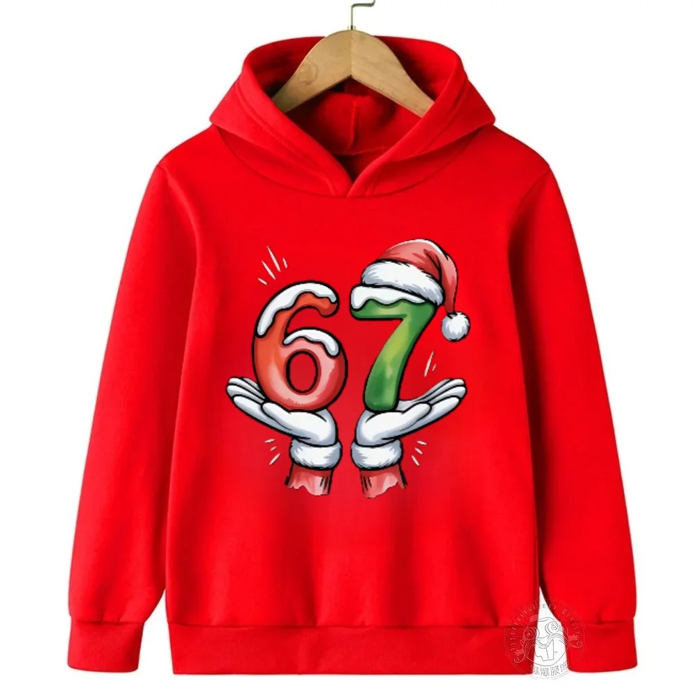 キッズ パーカー 2026 バイラル「67 バイブ」幼児用フード付きスウェットシャツ 男の子 女の子用 ファッショナブルで楽しい子供用快適なスウェットシャツ