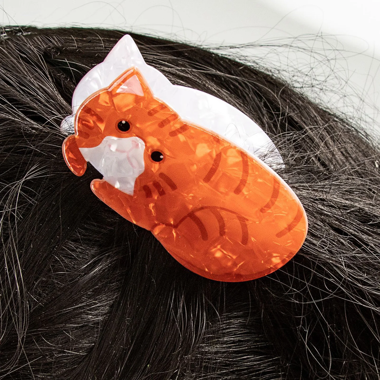 Pinzas para el pelo de gato y perro de dibujos animados para mujeres y niñas, pasador de pelo de PVC, accesorios de moda, regalo, 1 unidad