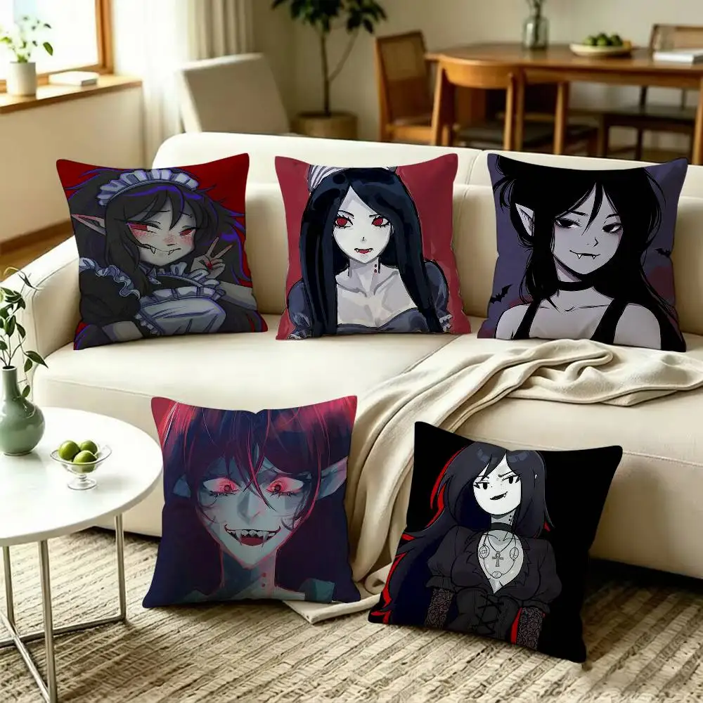Vampire M-Marceline Cartoon Square Pillow Case Multi Sizes For Car Home Bedroom Decor Custom Valentine Gifts