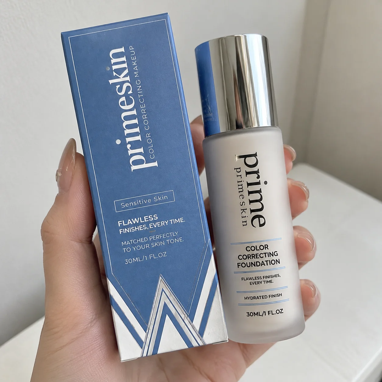 Prime Primeskin Color Changing Foundation Skin Tone Matching Hydrated Finish Creates Flawless Even Skin Tone For Natural Makeup