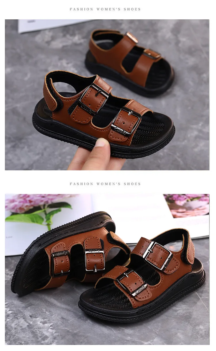 Jungen-Sandalen 2026 Neue Kinder-Strandsandalen Modische Sportliche Rutschfeste Verschleißfeste Babyschuhe 1-6 Jahre Alte Lederschuhe – Detail 15