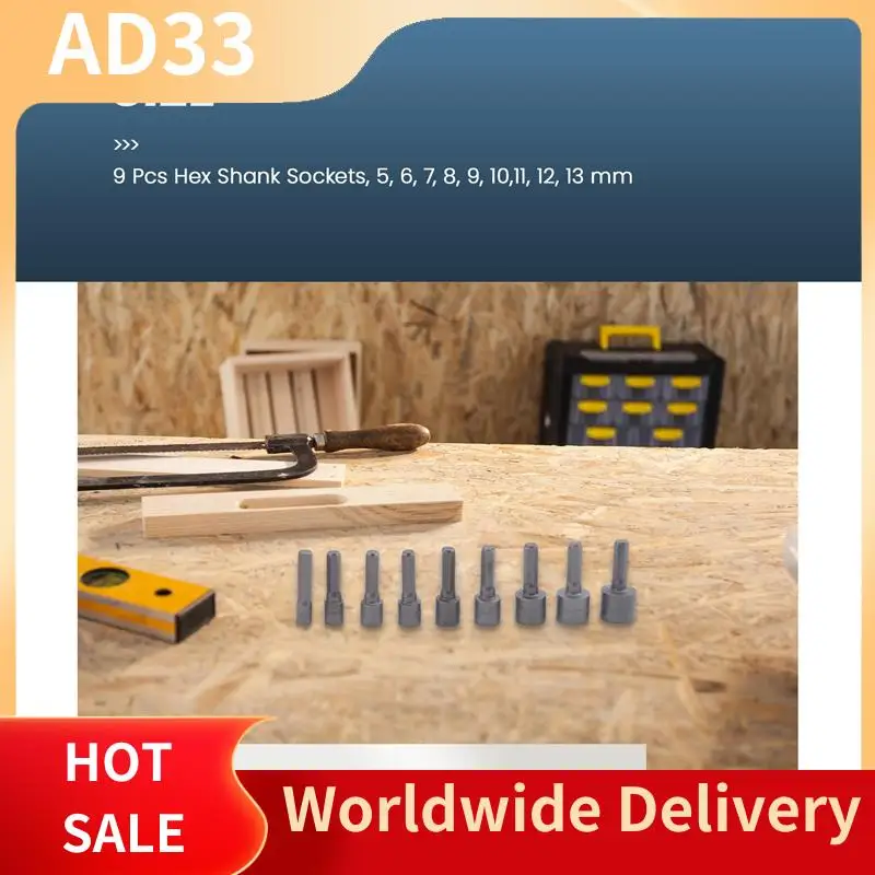 

Лучшие предложения 9 шт./компл. 5 мм-13 мм 1/4 дюйма DIY шестигранный хвостовик втулка насадки гайка набор отверток адаптер сверла для деревообработки Pow
