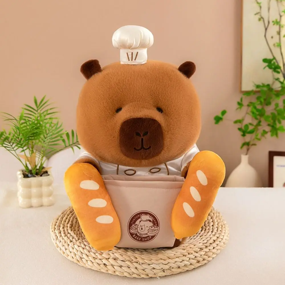 Creative Baking Capybara Plush Doll Cartoon Simulation Capybara Plush Toy Fluffy Soft Capibara Fluffty Doll Kid Toy