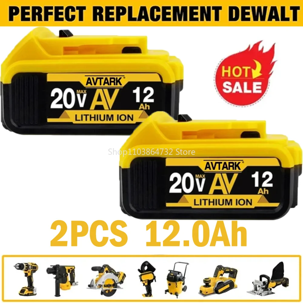 

DCB200 20V 9000mAh Lithium Replacement Battery,Charger for Dewalt 18V DCB184 DCB205 DCB182 DCB180 DCB182 DCB201 6000mAh Battery