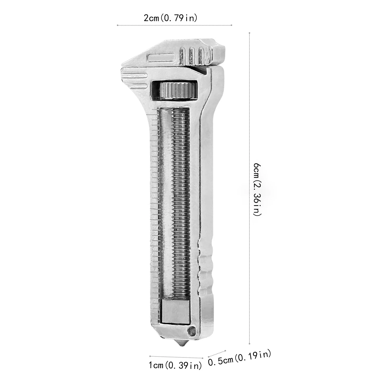 Keychain Bottle Opener Multifunctional Zinc Aluminum Can Opener Adjustables Spanner Measuring Caliper Nail Pullers For Outdoor