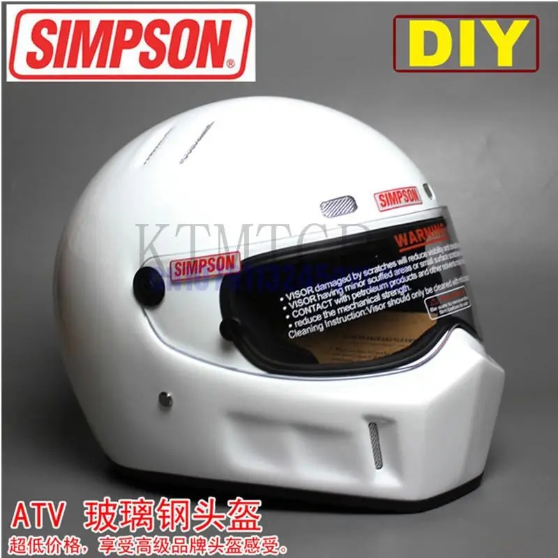 DIY CRG ATV-1 Very light high-quality fiberglass material motorcycle racing helmet. Go-kart protective helmet Star Capacete