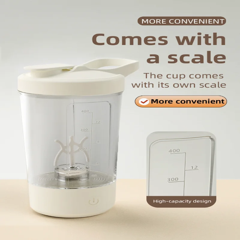 Portable 500mAh USB Rechargeable Blender Cup, BPA-Free Mix Mug for Coffee, Protein Shakes, Smoothies, Milk Powder, Leak-Proof Li