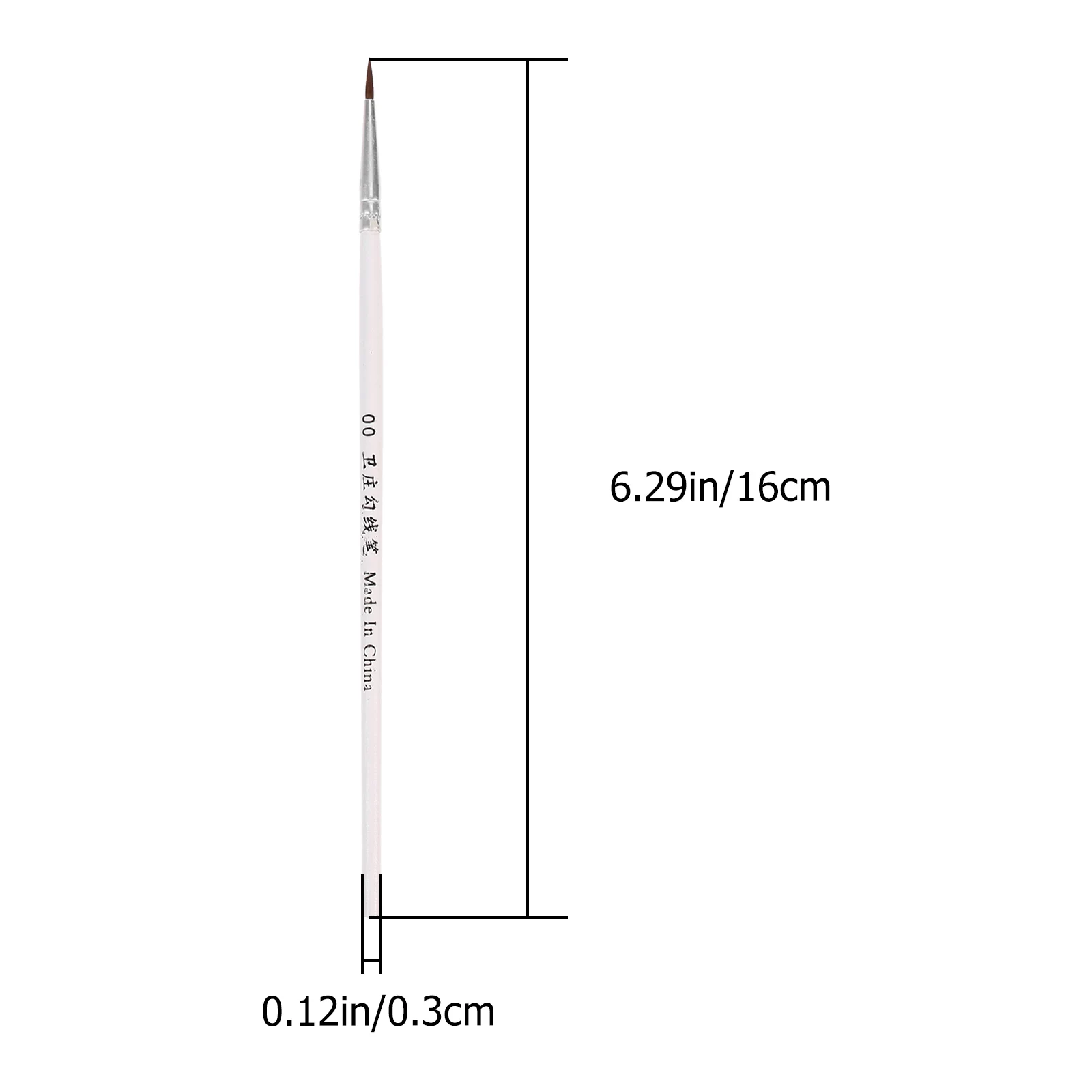 100 قطعة من فرش الطلاء التفصيلي للأظافر بألوان مائية من الأكريليك الزيتي، شعر نايلون عالي الجودة، أداء سلس، مقبض خشبي واسع #3