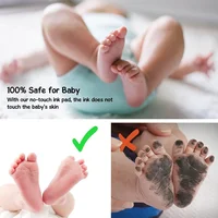 Baby Handprint and Footprint Kit Safe Non-Toxic Ink Pads Clean Inkless Touch Pet Paw Print Ink Kits with 3