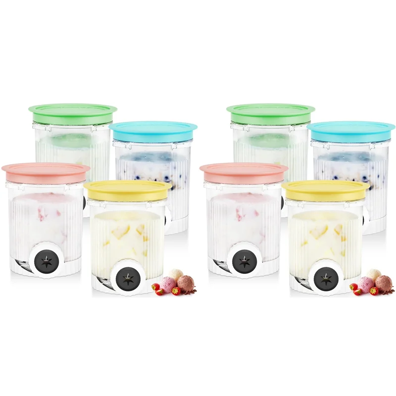 

LNHF Cream Swirl Pints для мороженого Ninja NC700-8 упаковок, контейнеры для мороженого Ninja Swirl Soft Serve