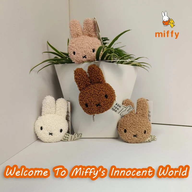 

Kawaii Miffy Pendant Cartoon Dopamine Rabbit Head Keychain Creative Anime Accessories Cute Home Decoration Perfect Birthday Gift