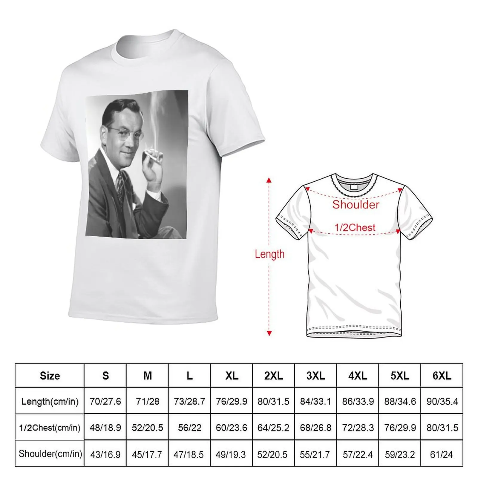 Glenn Miller B&W pic circa 1942 T-Shirt Casual Daily Wear Short Sleeve Top
