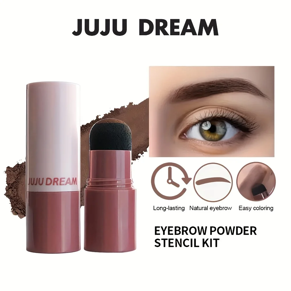 2-in-1 Full Brows & Hairline Kit - Eyebrow Stamp With Templates & Brush, Waterproof Long-Lasting Sweatproof, Unisex, Hairline