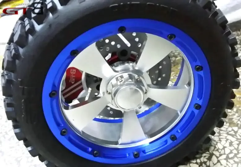 GTBRacing 新世代 II メタルフロントホイール油圧ブレーキシステム スチールローターディスク付き HPI KM Baja 5B アップグレードパーツ用