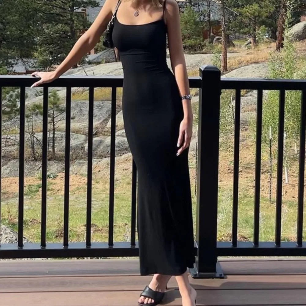 Abito da donna Abbigliamento Elegante colletto inclinato Manica lunga Aderente Autunno Night Club Party Abiti lunghi Abiti temperamento