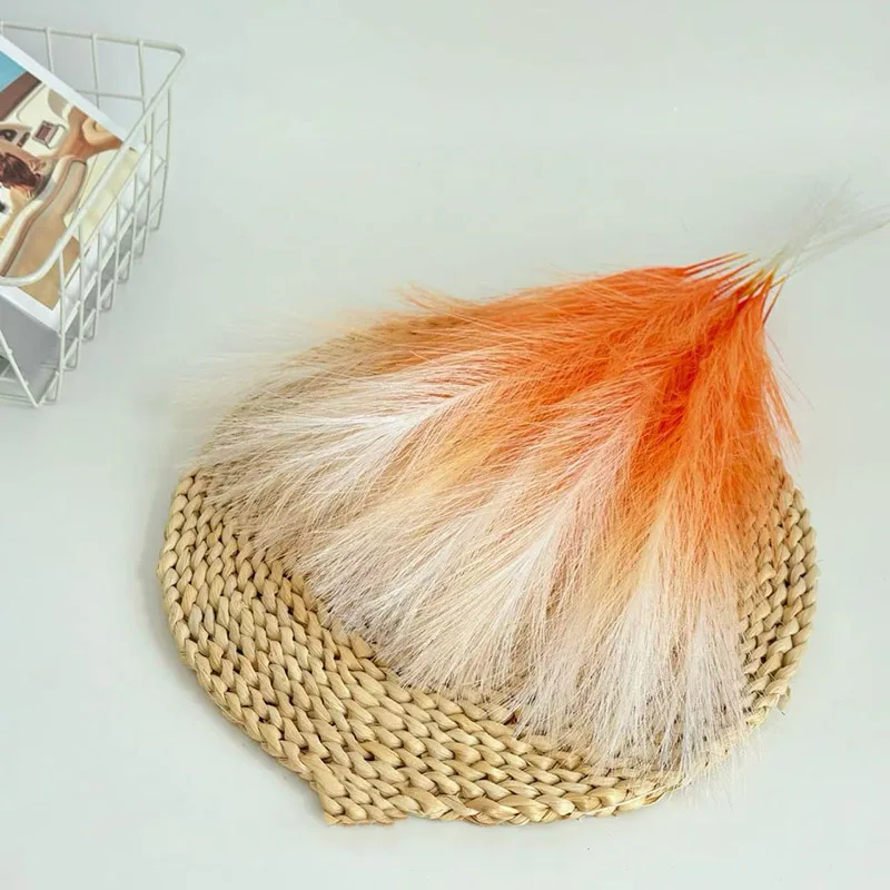 Simulated Reed Grass Wedding Decoration Flower Gradient Colorful Fake Peacock Tail 10/20pcs Flower Arrangement Accessories Props