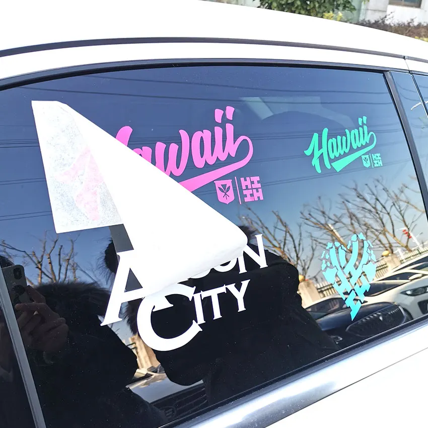 

Custom UV Protection Customized Colors Car Decals Die-cutting Letters Logo Labels Transfer Printing Decals Glass Window Stickers