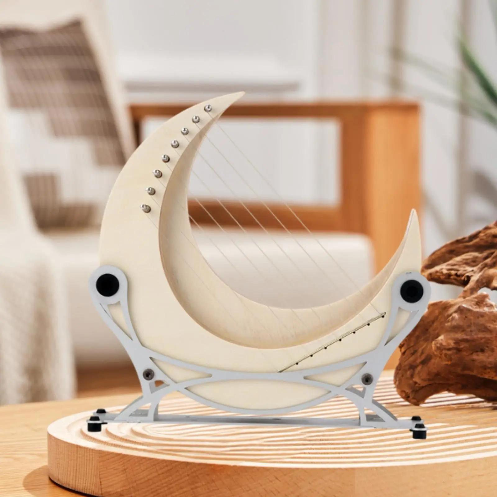 

Lyre Harp 8 String with Stand Professional Artistic Soft Sound Interactive Wood