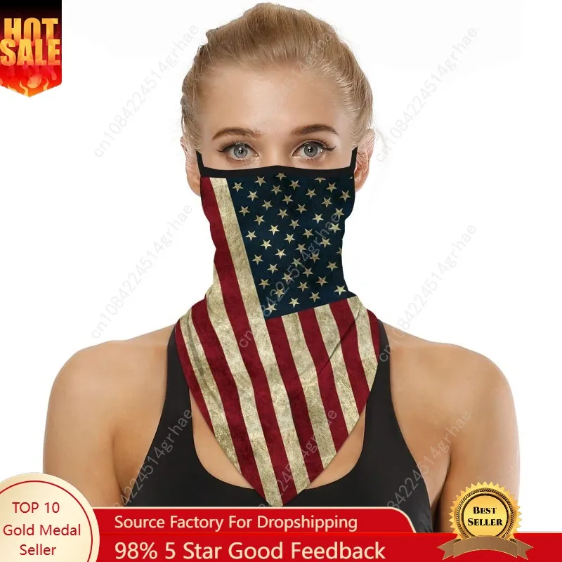 

YAYOUREL Neck Gaiter Face Mask Covering Bandanas for Men Women Summer UV Face Scarf Mask Cover Ear Loop Triangle Facemask
