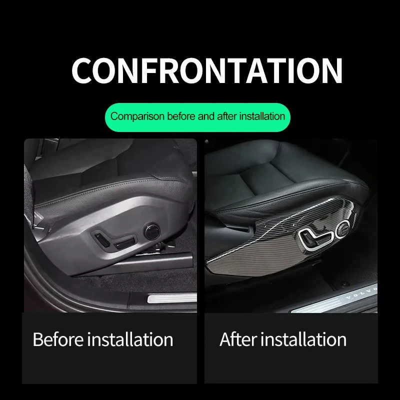 

car sticker For volvo xc90 s90 v90 s60 v60 xc60 Interior trim modification accessories seat adjustment decorative frame cover