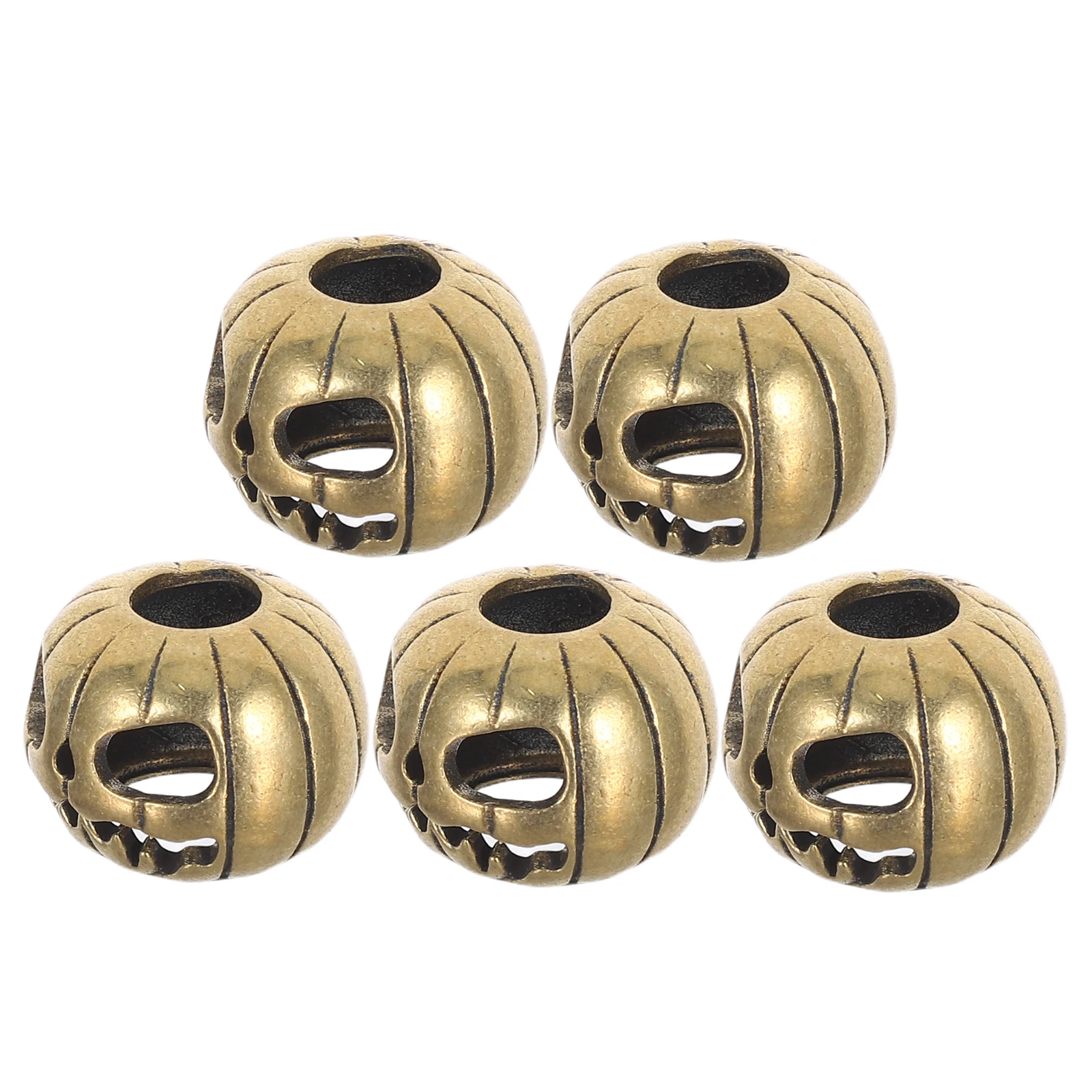 

5 Pcs Vintage Pumpkin Lantern Pendant Lanyard Brass Halloween Jewelry Making Supplies