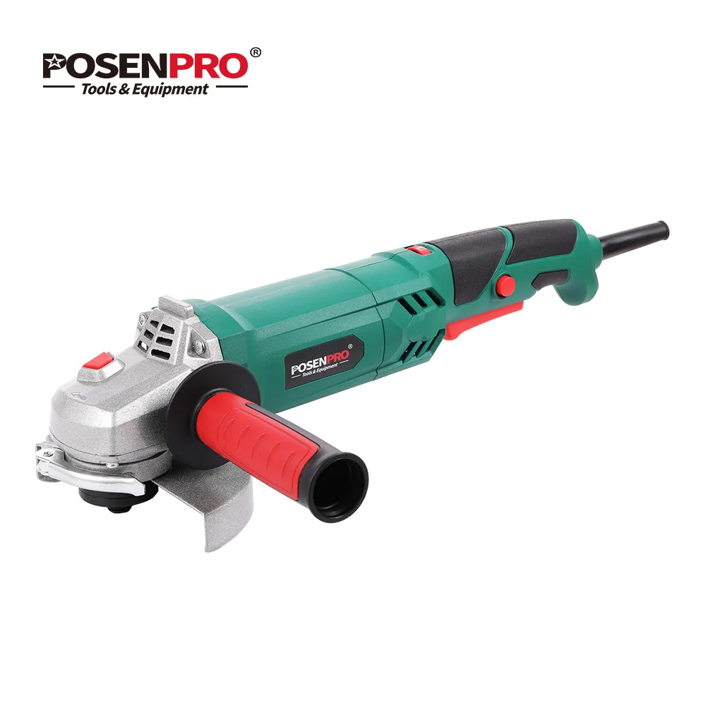 125mm Electric Angle Grinder 1100W 6 Speed Control Variable Speed Toolless Guard Cutting Grinding Metal Stone POSENPRO