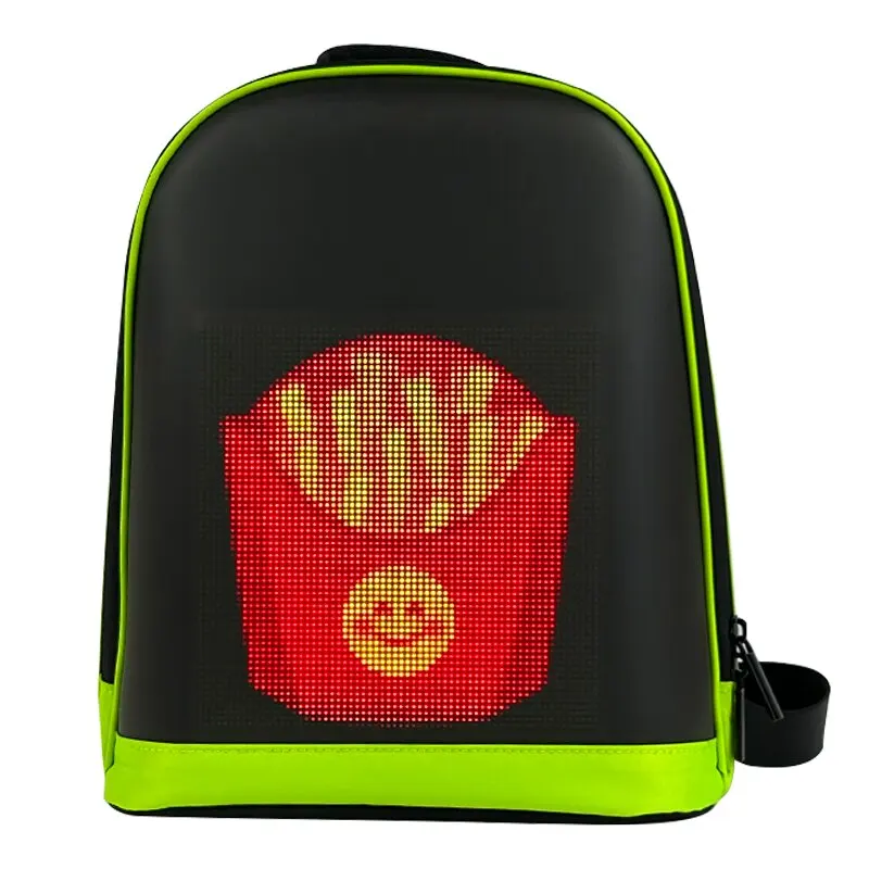 LED display backpack light Bluetooth cool custom student girl backpack waterproof leisure cycling backpack