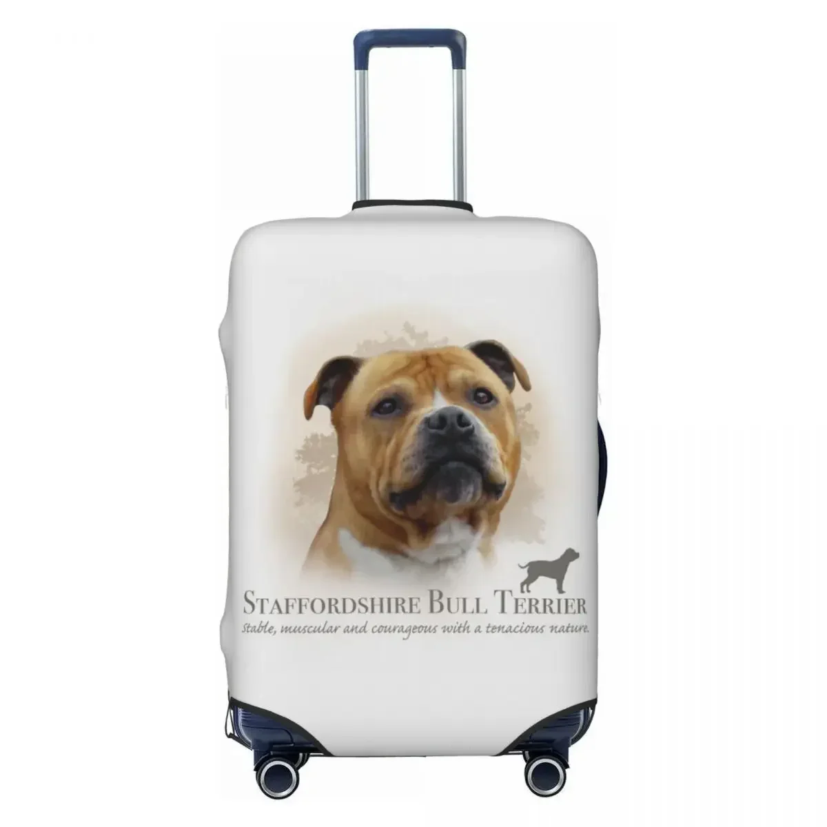 Custom Staffordshire Bull Terrier Suitcase Cover Dust Proof Pet Animal Dog Luggage Covers Protector for 18-32 inch