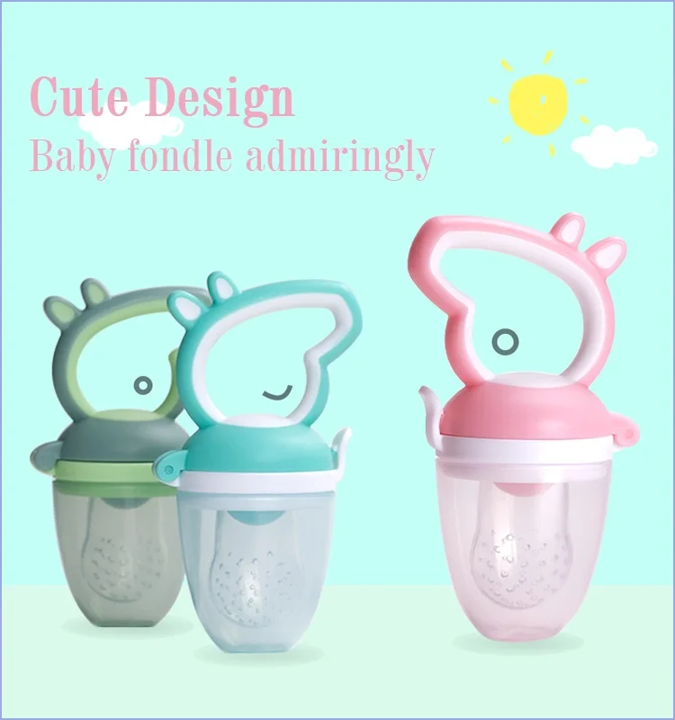 New Design Baby Fruit Pacifier Silicone Food Fruit Feeder Infant Nipple Soother