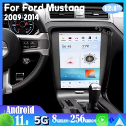 Car Radio For Ford Mustang 2009-2014 Automotive Multimedia Carplay Android Auto Tesla Style Bluetooth GPS Navigation Stereo 4G