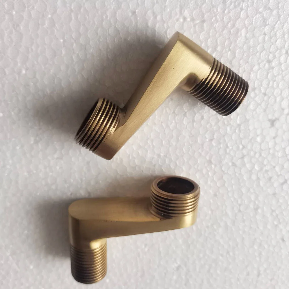 1Pair Brass Shower Pipe Fitting Bathroom Clawfoot Bathtub Faucet Adjustable Swing Arms -  Adjusts From 3-3/8