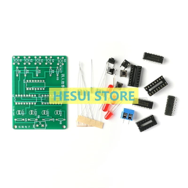 Four-person answering device kit 4-person answering board/electronic technology basics and skills matching/electronic DIY pieces