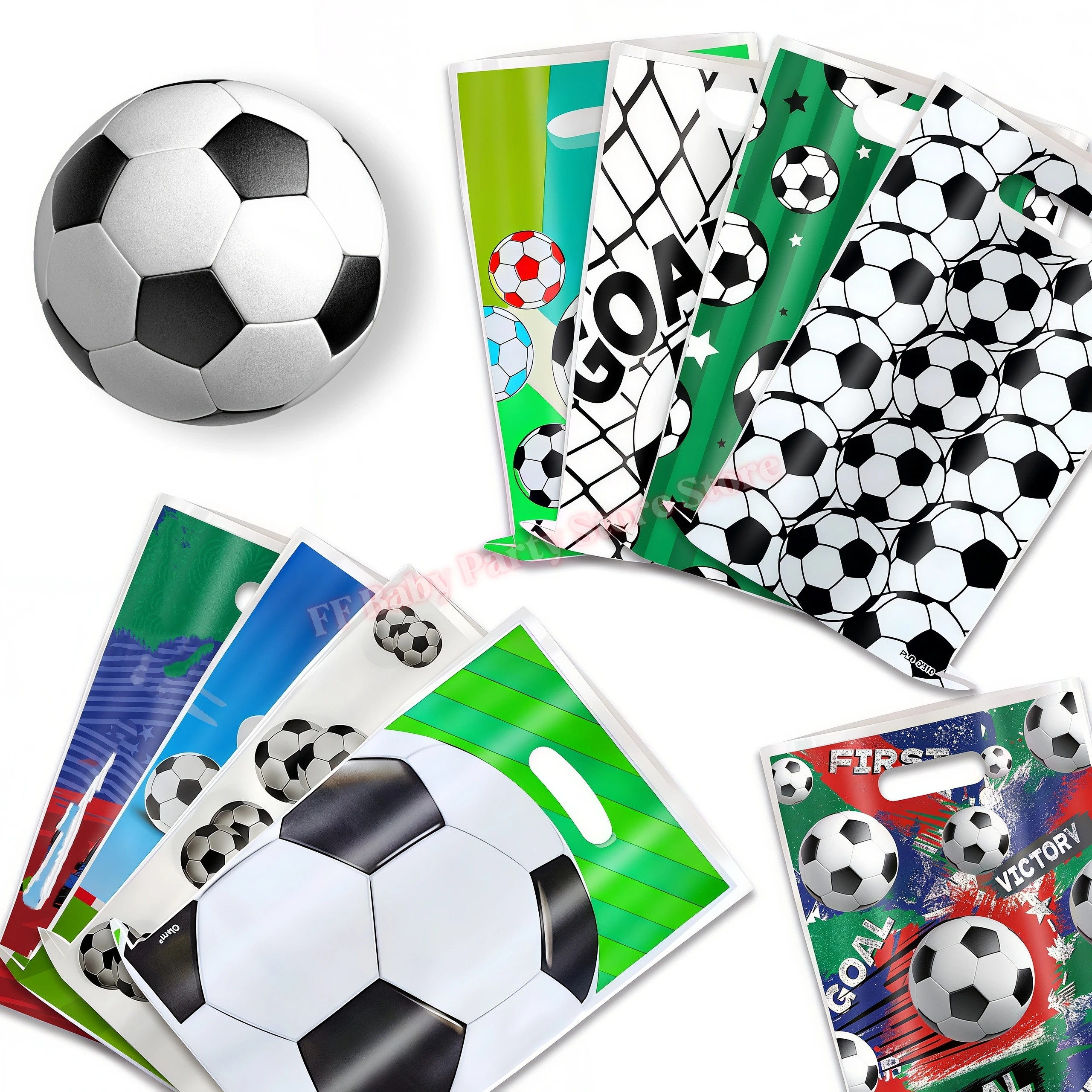 Fußball-Themen-Geschenktüten Fußball-Süßigkeiten-Verpackungsbeutel Handtasche Kinder Jungen Fußball-Match-Partyzubehör Fußball-Geburtstagsparty-Dekoration – Detail 7