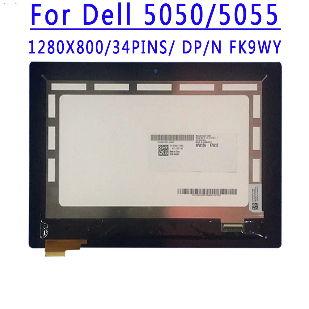 DP/N FK9WY FK9WY 10.1 inch 1280X800 34PINS 60HZ B101EAN01.7 LCD Screen Assembly With Touch For Dell Venue 10 Pro 5055 5050 5000